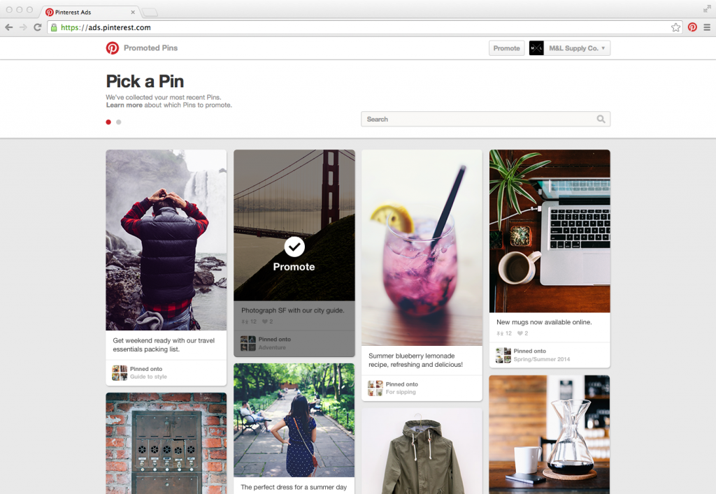 Pinterest sponsored pins